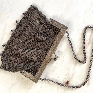 Art Deco mesh German silver purse